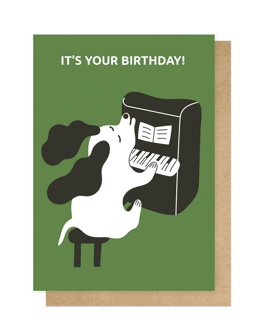 Singing Dog Birthday Card