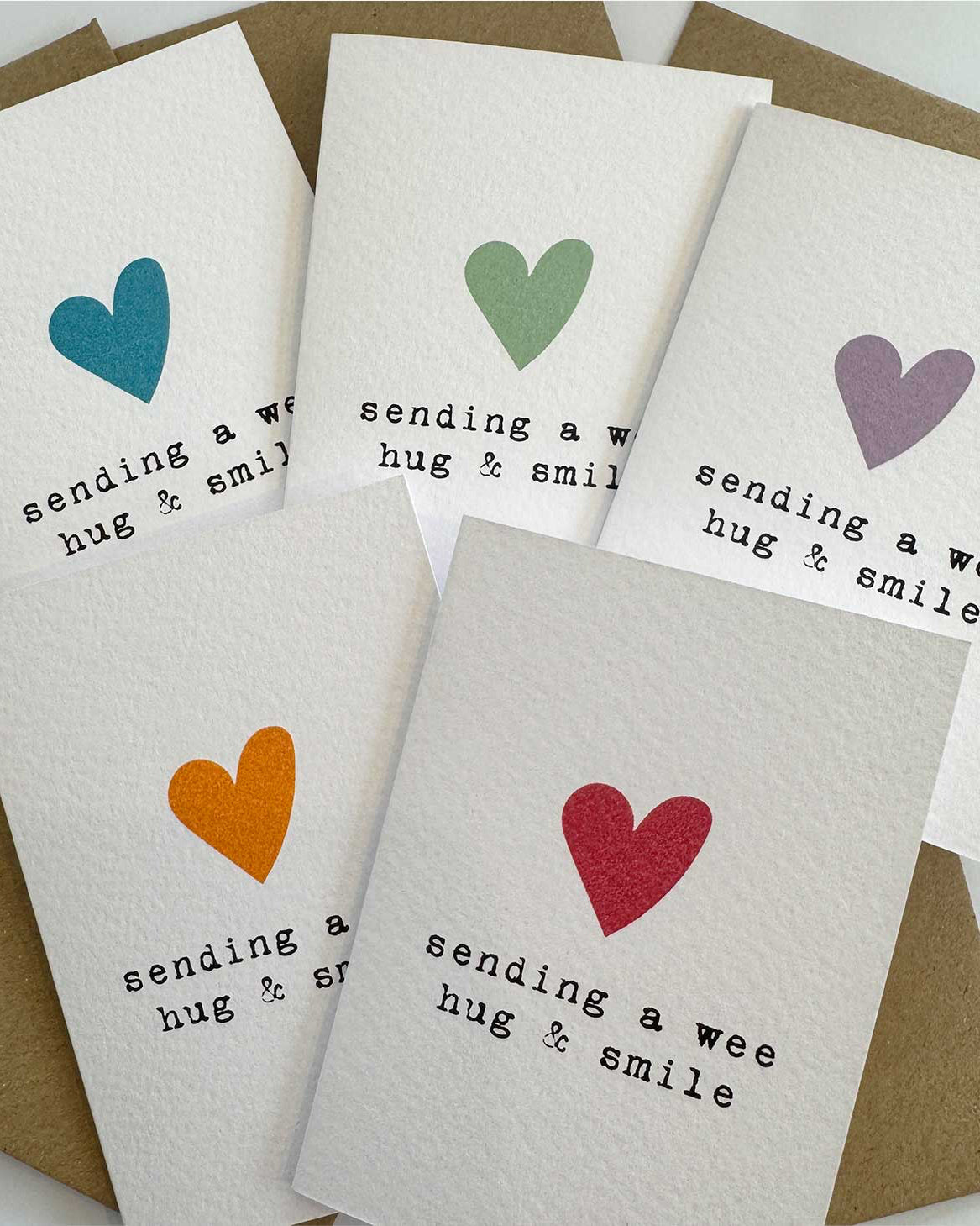 Pack of 5 Mini Wee Hug Cards