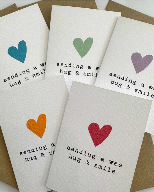 Pack of 5 Mini Wee Hug Cards