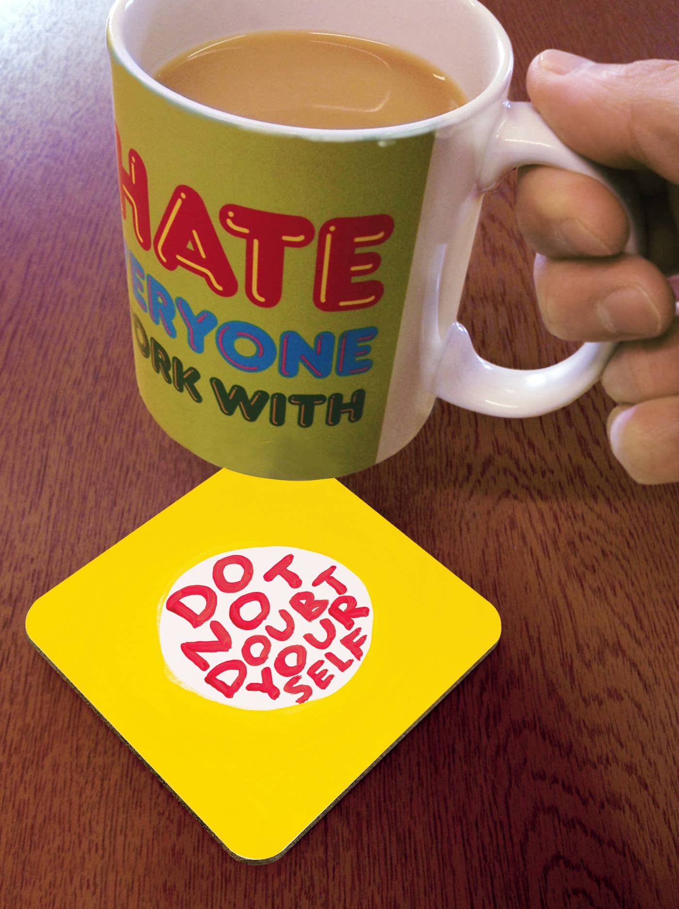 David Shrigley Coaster - Do Not Doubt Yourself