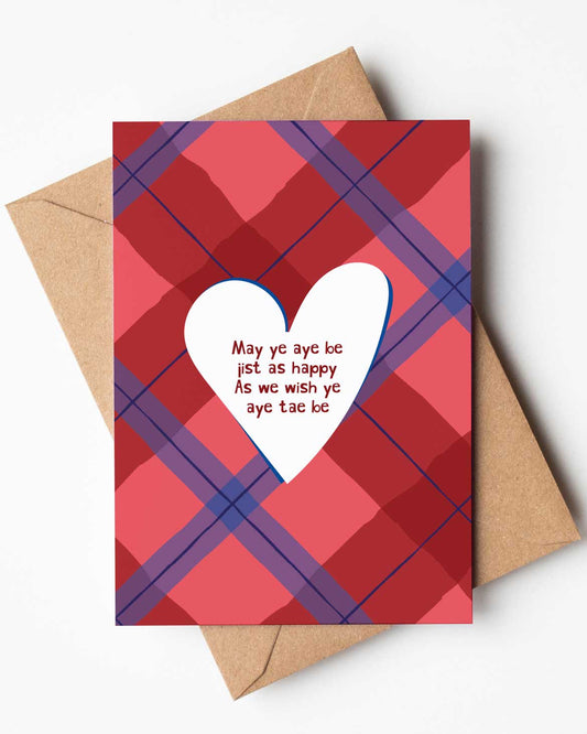 Wishing Happiness Tartan Card