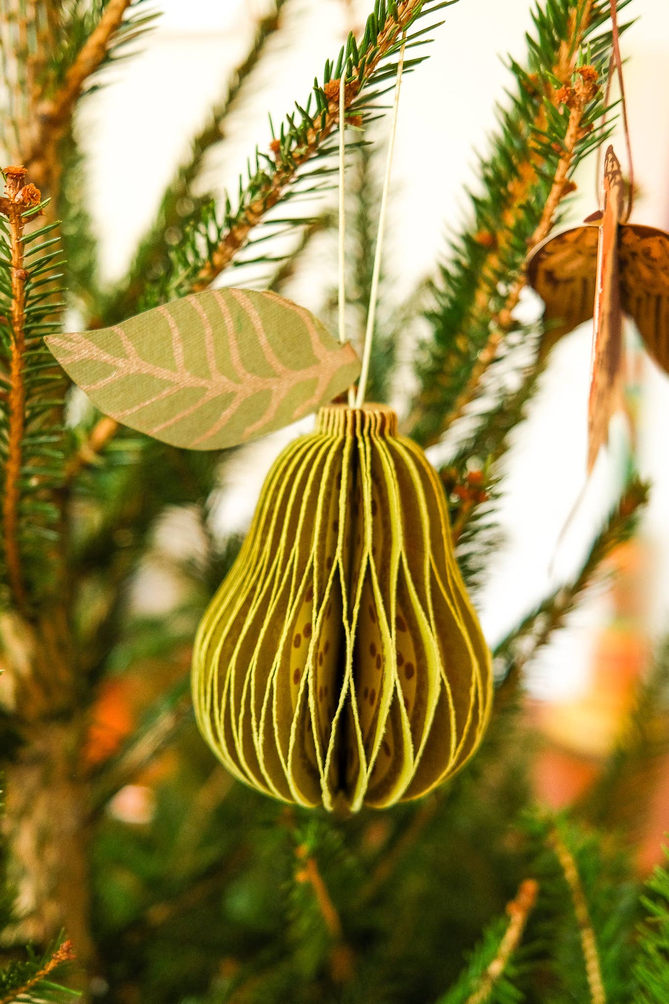 Pear Honeycomb Ornament